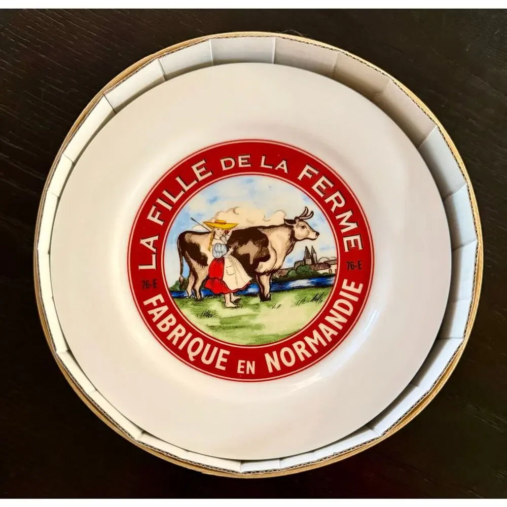 Restoration Hardware French Cheese Plates Set of 4 “Le Troupeau” Collection